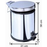 Garanti Metal 1014 20 lt Pedallı Çöp Kovası