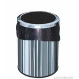 Garanti Metal 1414 13 lt Çemberli Paslanmaz Krom Çöp Kovası