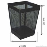 Garanti Metal 1437 13 lt Kare Metal Ofis Tipi Çöp Kovası