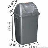Garanti Metal 7402 16 lt Plastik Çatı Kapaklı Çöp Kovası