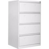 Garanti Metal 84x62x133 h Dört Geniş Çekmeceli Metal Kartoteks Askılı Dosya Dolabı