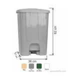 Garanti Metal Garantil 7143 Plastik Iç Kovasız Pedallı Çöp Kovası 65 Lt