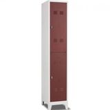 Garanti Ofis Metal Kahverenk Gri 41x40x200 cm İkili Yarım Kapılı Soyunma Dolabı