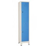 Garanti Ofis Metal Mavi Gri 41x40x200 cm İkili Yarım Kapılı Soyunma Dolabı Mavi Gri 41X40X200