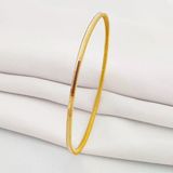 Garantili Gold Gerçek Altın Görünümlü İnce Ajda Ray Parlak Sade 1 Adet Bilezik Sınekbıt11324