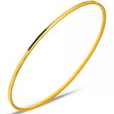 Garantili Gold Gerçek Altın Görünümlü İnce Ajda Ray Parlak Sade 1 Adet Bilezik Sınekbıt11355