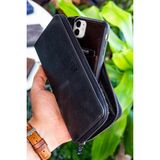 Garbalia Murphy Crazy Deri Telefon Bölmeli Mıknatıslı Portföy Cüzdan Siyah