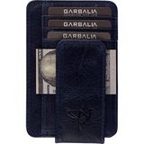 Garbalia Pisa Deri Mıknatıs Kapaklı Unisex Kartlık Cüzdan - Lacivert