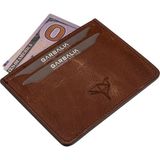 Garbalia Walteria Crazy Deri Mini Unisex Kartlık - Kahverengi