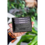Garbalia Walteria Crazy Deri Mini Unisex Siyah Kartlık