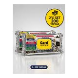 gard home Yağ Çözücü Yüzey Temizlik Havlusu 2 x 100 Yaprak (200 Adet) - Fırın, Davlumbaz, Ocak, Mangal Yağ Sökücü XL Islak Mendil