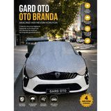 Gard Oto Güneşlikli Araç Örtüsü – Isı ve Işık Koruyucu Oto Branda Dolu Brandası Hackback Gri
