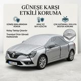Gard Oto Oto Dolu Güneşlik Brandası Uv Koruma Yarım Oto Dört Mevsim Koruma Sedan Otoyarım Branda - Metalik Gri