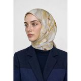 Garden Desen Organik Eşarp Sarı
