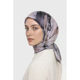Garden Desen Organik Eşarp Siyah