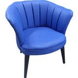 Garden House Papatya Ofis Kuaför Otel Koltuk Takımı Mavi Ahşap Metal Ayak 2+1+1