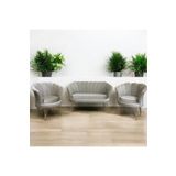 Garden House Vizon Kumaş Gold Metal Ayaklı Ofis Koltuk Takımı Bekleme Koltuğu Çay Seti Koltuk Takımı