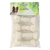 Garden Mix Beyaz 13 cm 4'lü Paket Düğümlü Sütlü Deri Kemik