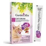 Garden Mix Kedi Kreması Somon+Biotin 15 Gr x 5 Adet Kedi Ödül Maması