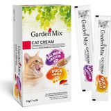 Garden Mix Kedi Kreması XXL Somonlu (Biotin Katkılı)+ Ördekli (Malt Katkılı) 24 Adet x 15 Gr