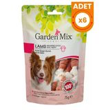 Garden Mix Kuzu Sargılı Kemik Düşük Yağlı Şekersiz Köpek Ödül Maması - 75 Gr 6 Adet