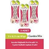 Garden Mix Kuzulu Düğümlü Deri Kemik Xs 7’li Paket x 3 Adet Küçük Irk Köpek Ödülü