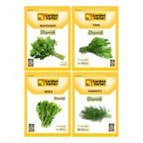 GARDEN NARTER 4 Paket Yeşillik Koleksiyonu Doğal Organik Maydanoz Tere Roka Dereotu Tohumu 4 Pakette 40 gr Tohum