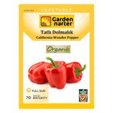GARDEN NARTER California Wonder Kırmızı Dolmalık Biber Tohumu Doğal Organik Dolmalık Biber Tohumu Pakette 30 Tohum