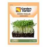 GARDEN NARTER Mikro Yeşillik Için Microgreen Organik Tere Tohumu Mikro Filiz Tohumu 15 gr 7500 Tohum