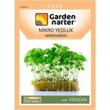 Garden Narter Mikro Yeşillik Için Microgreen Organik Yeşil Fesleğen Tohumu Mikro Filiz Tohumu 3,2 gr 1200 Tohum - 1 Adet