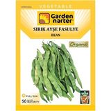 Garden Narter Sırık Ayşe Fasulye Tohumu Doğal Organik Tohum Pakette 25 Gr 50 Tohum - 34 Adet
