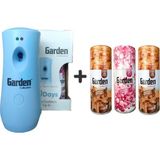 Garden Oda Kokusu Freshmatik, Otomatik Sprey Makine +Gizem Doğu Bubble Gum Yedek Sprey 260 ml Air Freshener + Otomatik Sprey Yedeği Oda Spreyi Gizem Doğu Bubble Gum 260 ml x 3 Adet