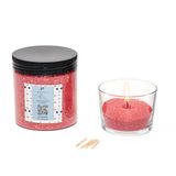 Garden Rose-Pudra Kokulu Pembe Yaratıcı İnci Tozu Mum (30 adet fitil ile birlikte)-250 gr