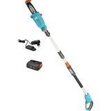 Gardena Akülü teleskobik budama makinesi TCS 20/18V P4A kullanıma hazır set: 4 m'ye kadar menzil, 20 cm bıçak uzunluğu, açılı başlık, 18 V P4A pil ve taşıma kayışı dahil (14770-20)