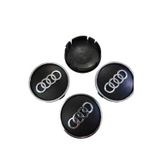 GARDENAUTO Audi Kabartma Geçme Jant Göbeği Gri 4'lü 60mm-55mm