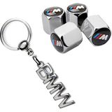 Gardenauto Bmw 3m Logolu Krom Renk Sibop Kapağı 4 Adet ve Krom Anahtarlık