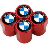Gardenauto Bmw Sibop Kapağı Alüminyum 4 Adet (Ithal Ürün) - BMW LOGO - Kırmızı
