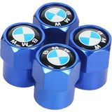 Gardenauto Bmw Sibop Kapağı Alüminyum 4 Adet (Ithal Ürün) - BMW LOGO - Mavi