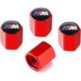 Gardenauto Bmw Sibop Kapağı Alüminyum 4 Adet (Ithal Ürün) - M3 LOGO - Kırmızı