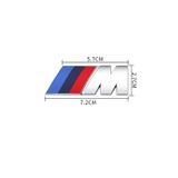 GARDENAUTO BMW YAN ÇAMURLUK VE BAGAJ ABS MALZEME M LOGO ROZET AMBLEM (7,2 CM - 2,7 CM GÜMÜŞ)
