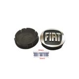 GARDENAUTO Fiat Jant Göbeği 58-55mm Black-silver 4'lü Takım