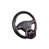 GARDENAUTO Fiat Tofaş Murat 131 Esnek Dikmeli Deri Direksiyon Kılıfı Noktalı Kırmızı Dikişli