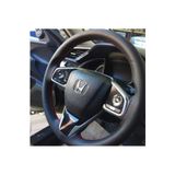 GARDENAUTO Ford Focus 2011-2015 Deri Direksiyon Kılıfı Premium Düz Model Kırmızı Renk