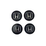 GARDENAUTO Honda Jant Göbeği Göbek Arması Sticker 4'lü Set Siyah