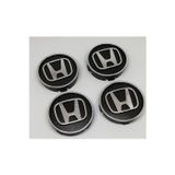 GARDENAUTO Honda Kabartma Geçme Jant Göbeği Siyah 4'lü 55mm