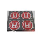 GARDENAUTO Honda Kırmızı Alüminyum Yapıştırma Jant Göbeği 4 Lü 60mm