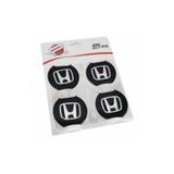 GARDENAUTO Honda Orijinal Tip Jant Göbeği Sticker(yapıştırma) Alüminyum 60 Mm 4'lü Set (siyah)