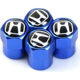 Gardenauto Honda Sibop Kapağı Alüminyum 4 Adet (Ithal Ürün) - Siyah-Beyaz Logo - Mavi