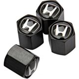 Gardenauto Honda Sibop Kapağı Alüminyum 4 Adet (Ithal Ürün) - Siyah-Beyaz Logo