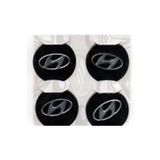 GARDENAUTO Hyundai Siyah Alüminyum Yapıştırma Jant Göbeği 4Lü 60mm Uyumlu